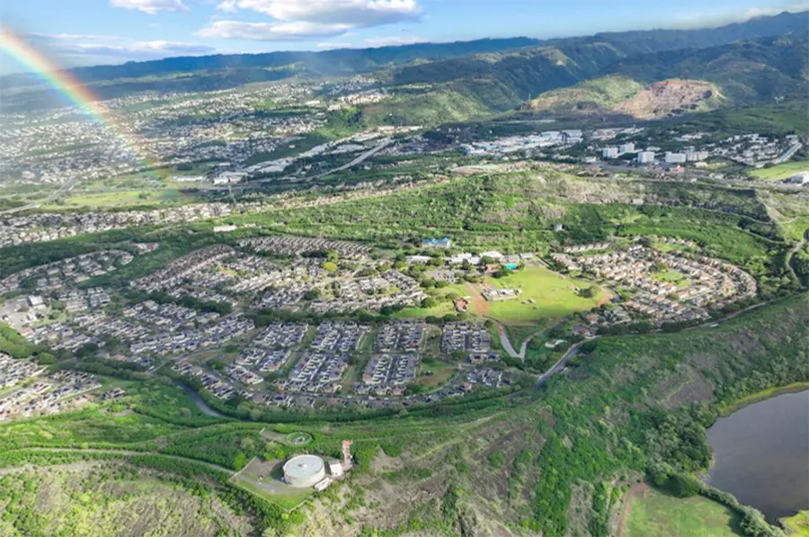 Aerial view of Island Palm Communities in Oahu